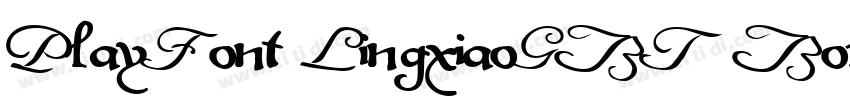 PlayFont LingxiaoGBT Bold字体转换
